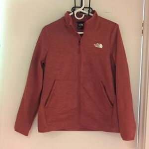 The North Face light fleece lined jacket. Women's size M,light red heather color